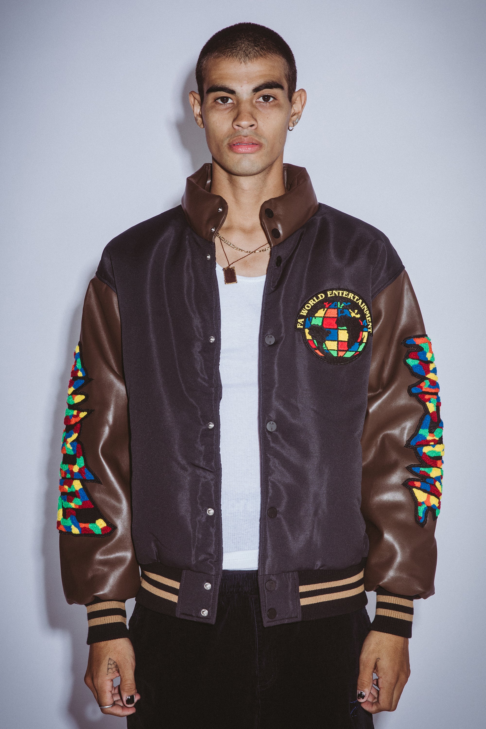 Gum Stamp Chenille Varsity Puffer – Fucking Awesome