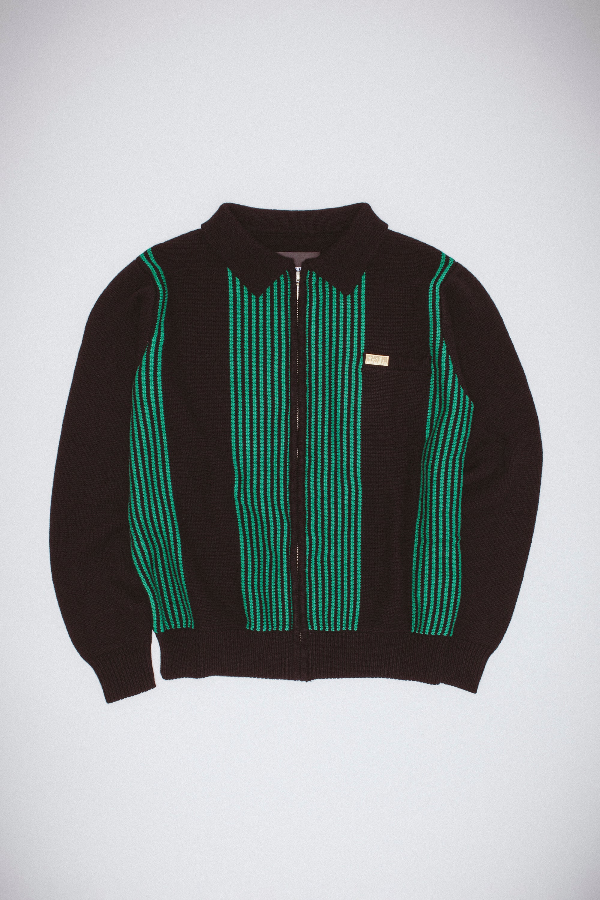 Zip Polo Striped Knit Sweater – Fucking Awesome