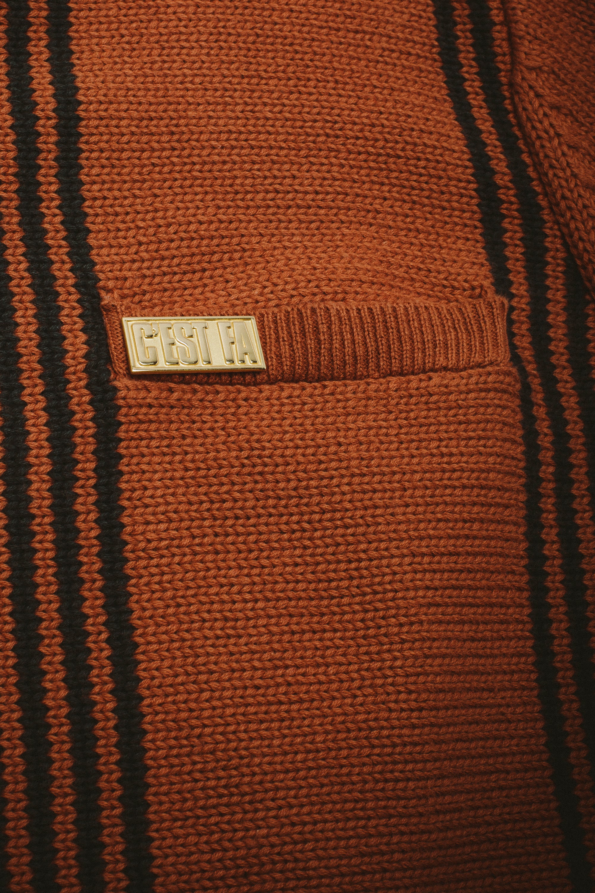 Zip Polo Striped Knit Sweater – Fucking Awesome