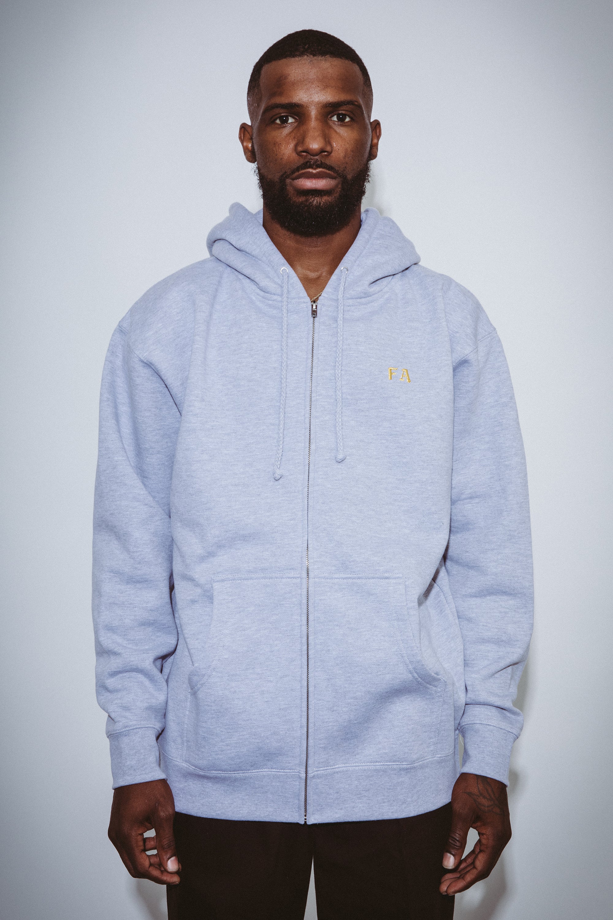 Champion blue outlet zip up hoodie