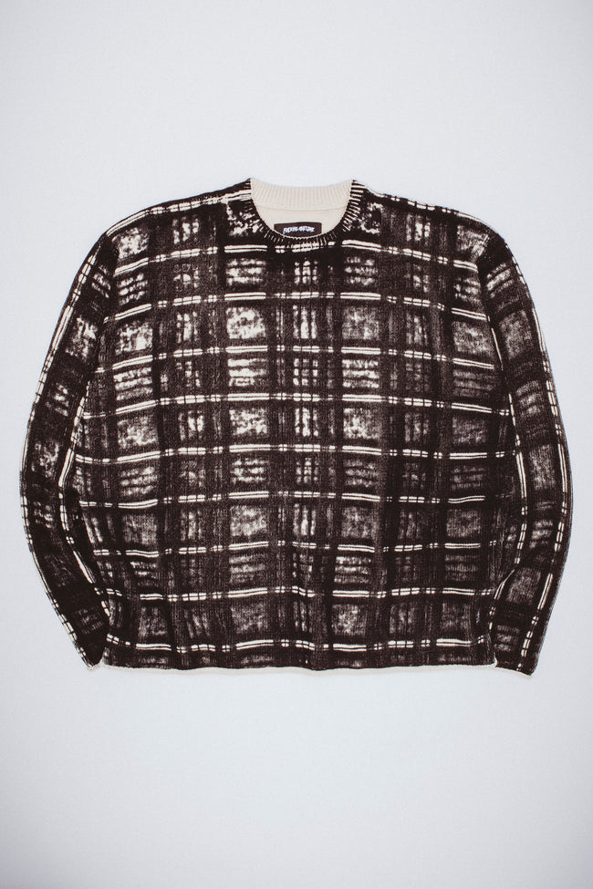 Printed Plaid Sweater