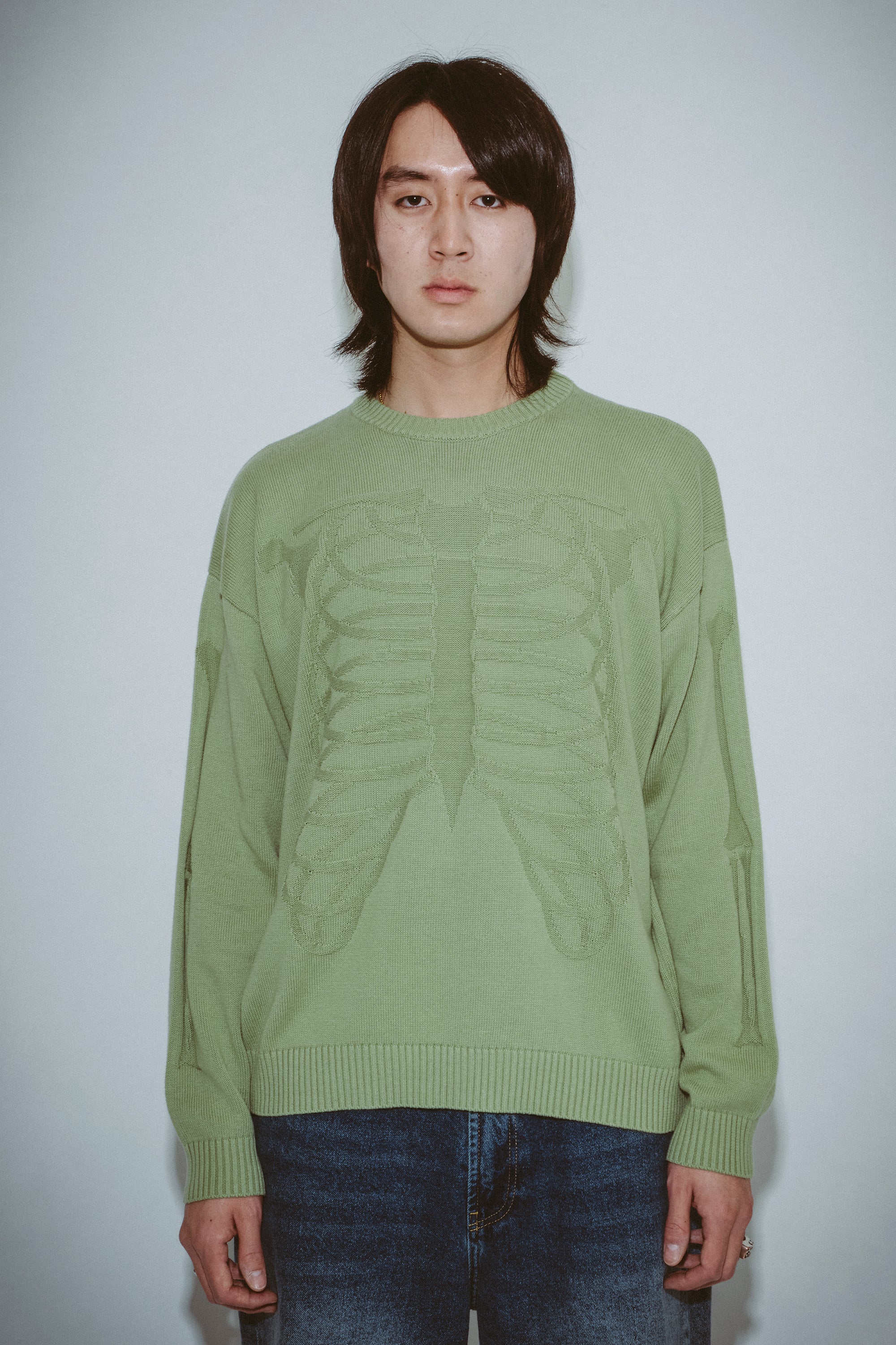 O.M Skeleton Knit hot Sweater