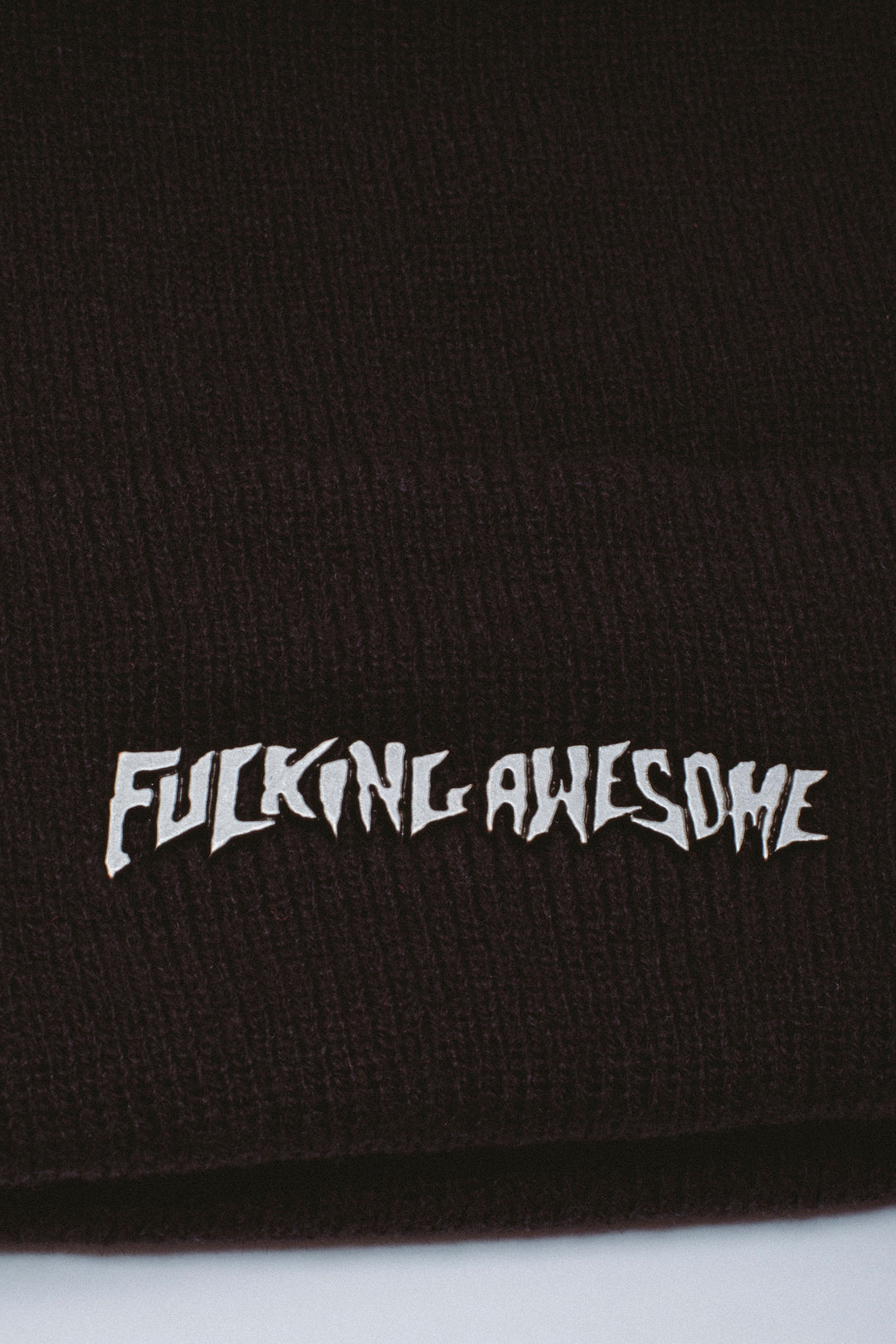 Metal Stamp Logo Cuff Beanie