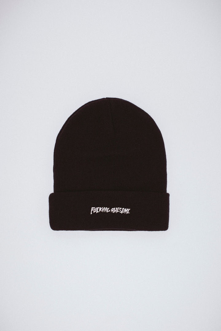 Metal Stamp Logo Cuff Beanie