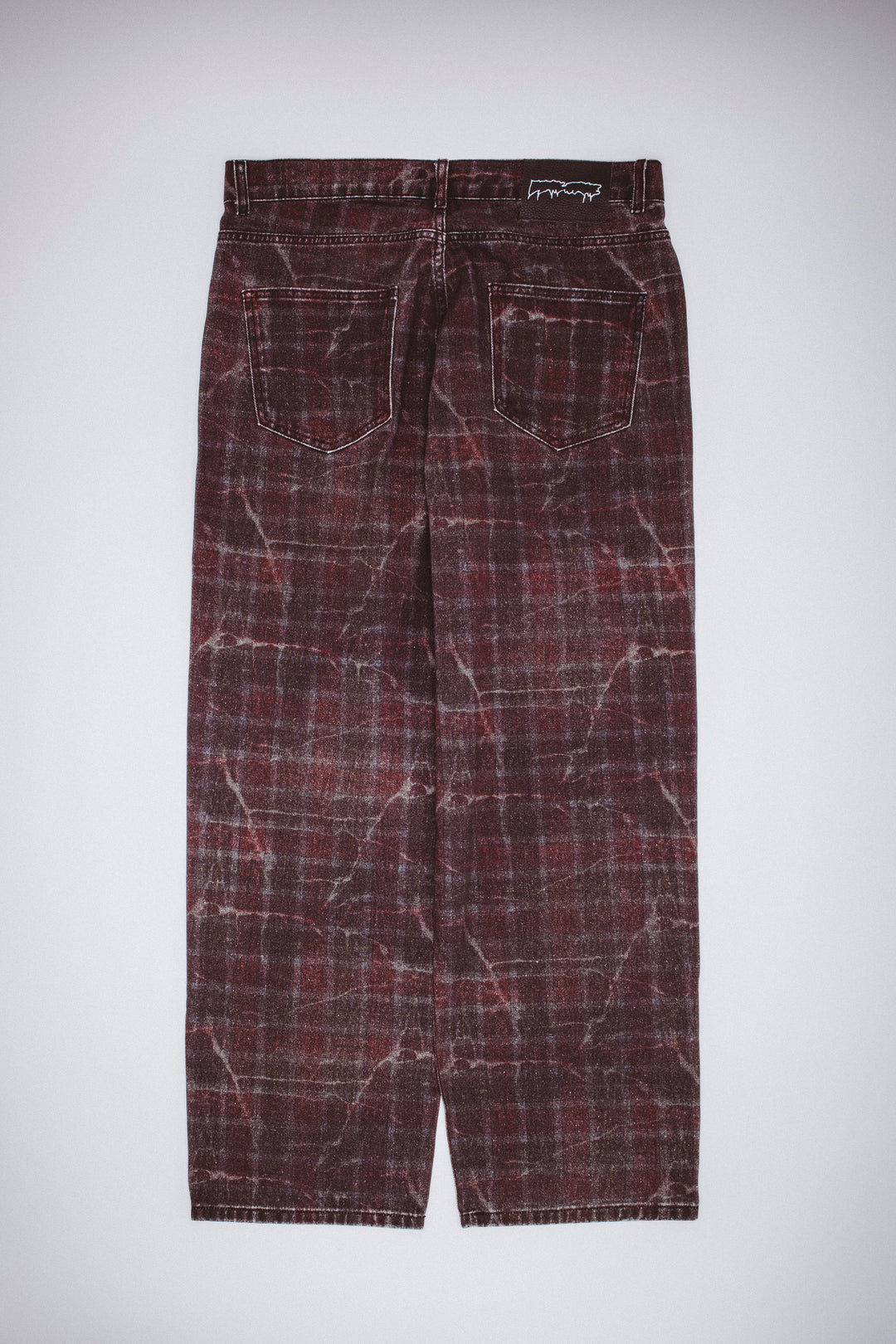 Distressed Plaid Fecke Jeans