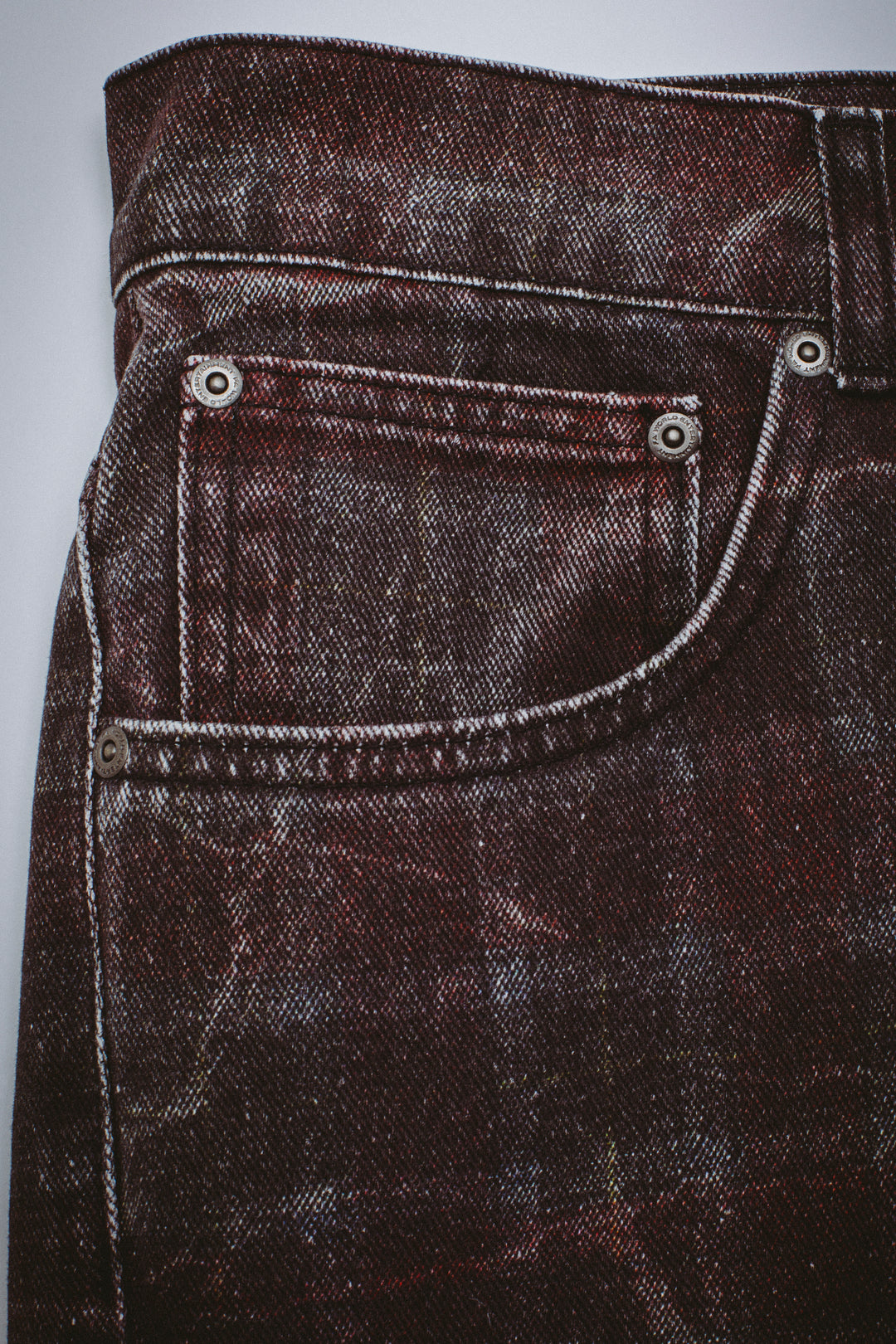 Distressed Plaid Fecke Jeans
