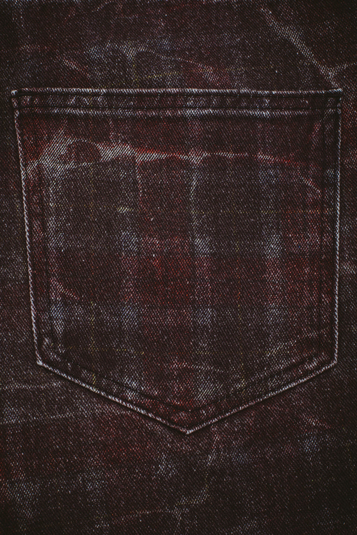 Distressed Plaid Fecke Jeans