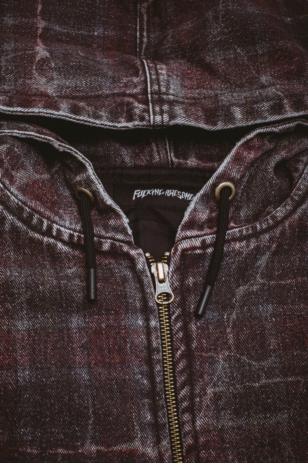 Distressed Plaid KO Work Jacket