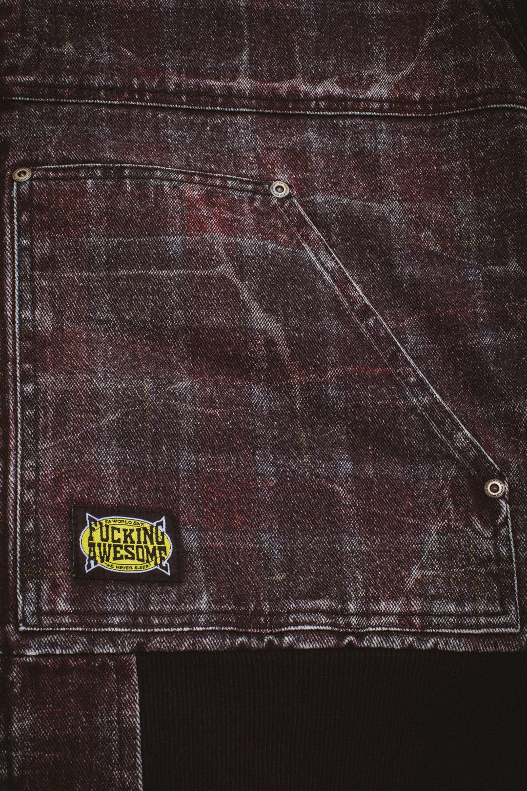 Distressed Plaid KO Work Jacket