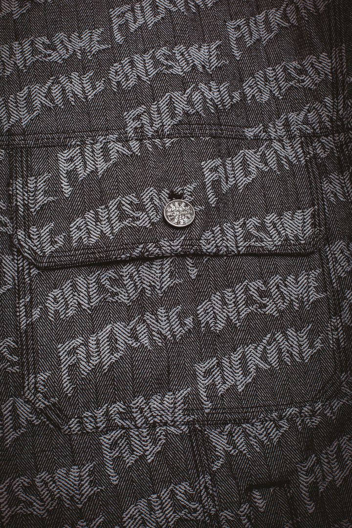 Herringbone Oversized Work Jacket