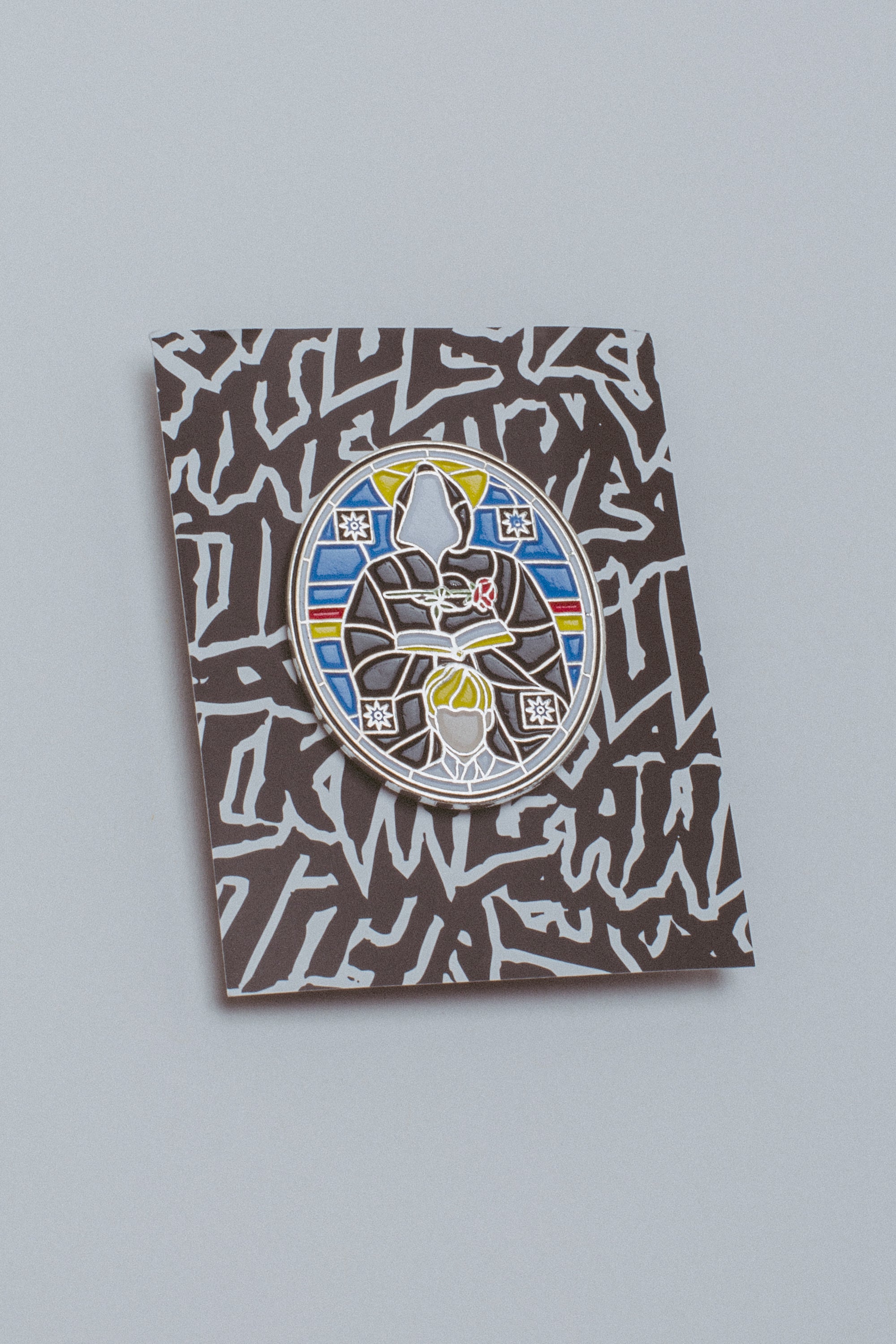 Stained Glass Pin Badge – Fucking Awesome