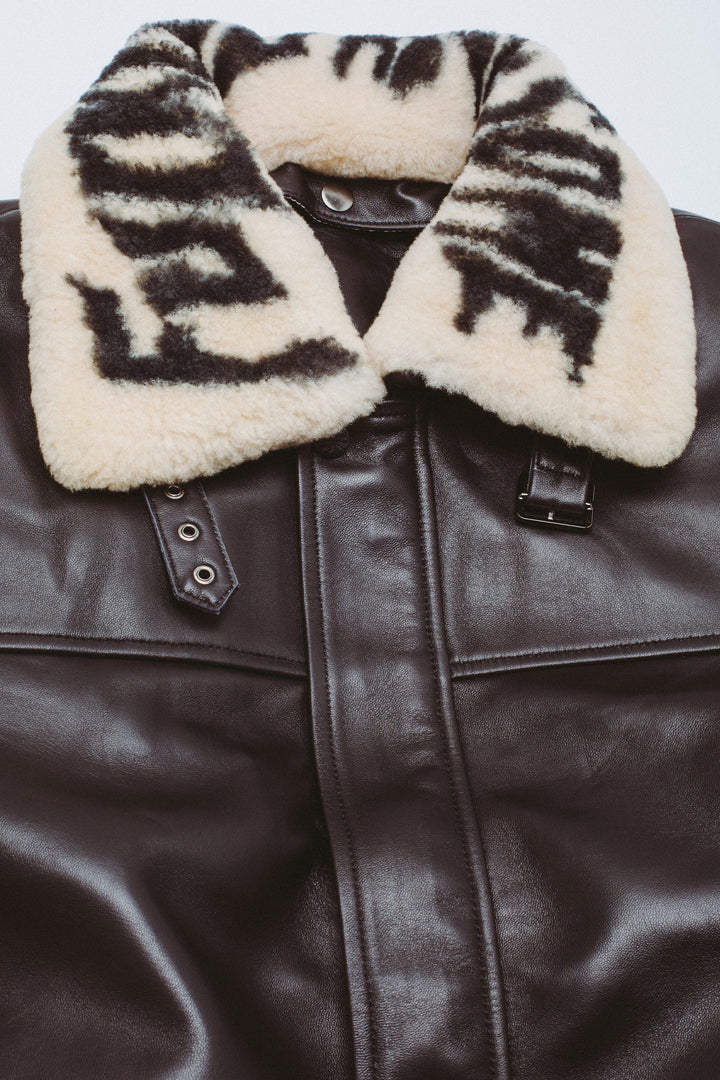 Leather Puffer Jacket