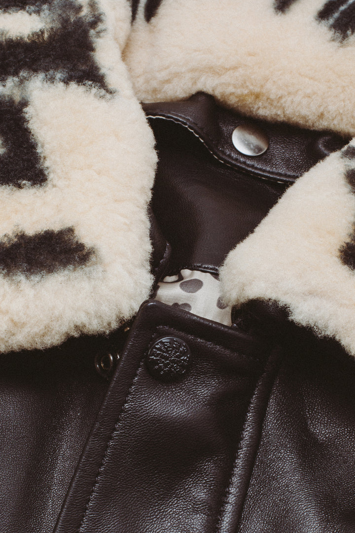 Leather Puffer Jacket