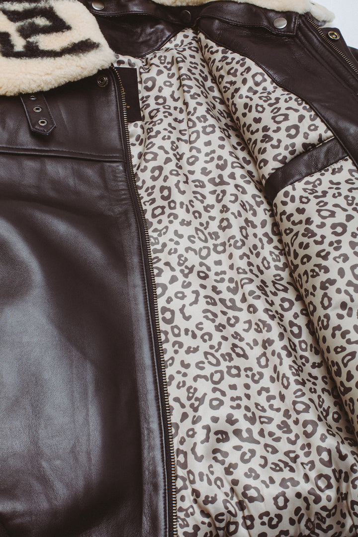 Leather Puffer Jacket