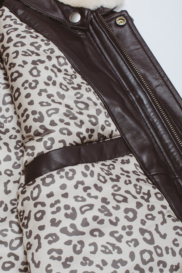 Leather Puffer Jacket