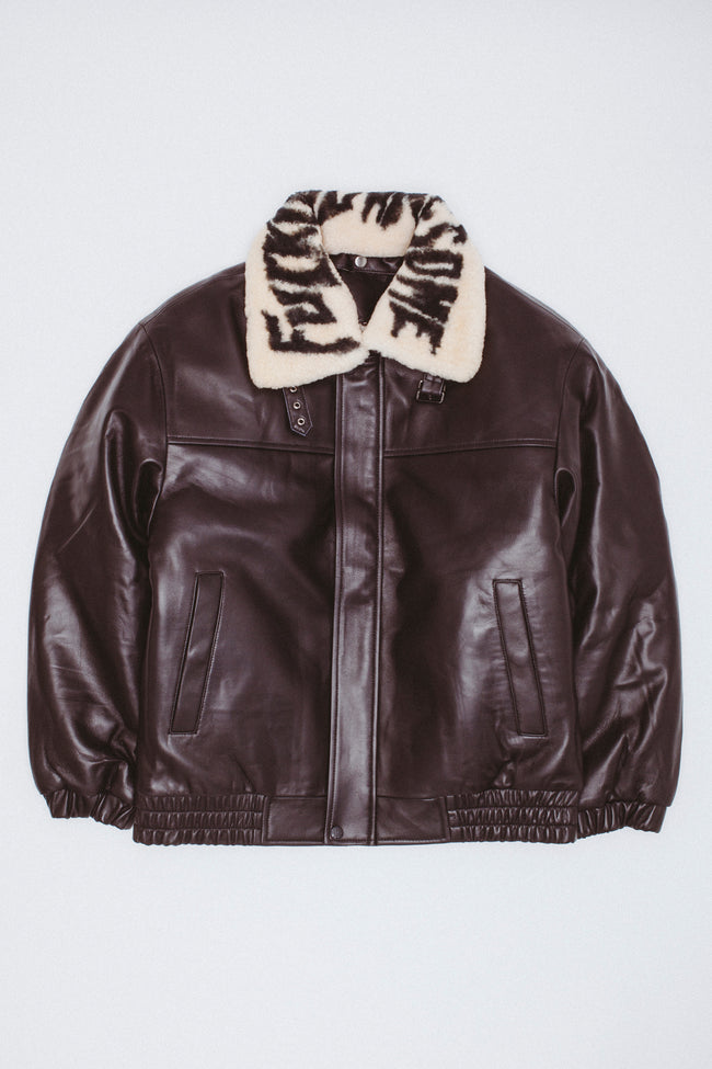 Leather Puffer Jacket