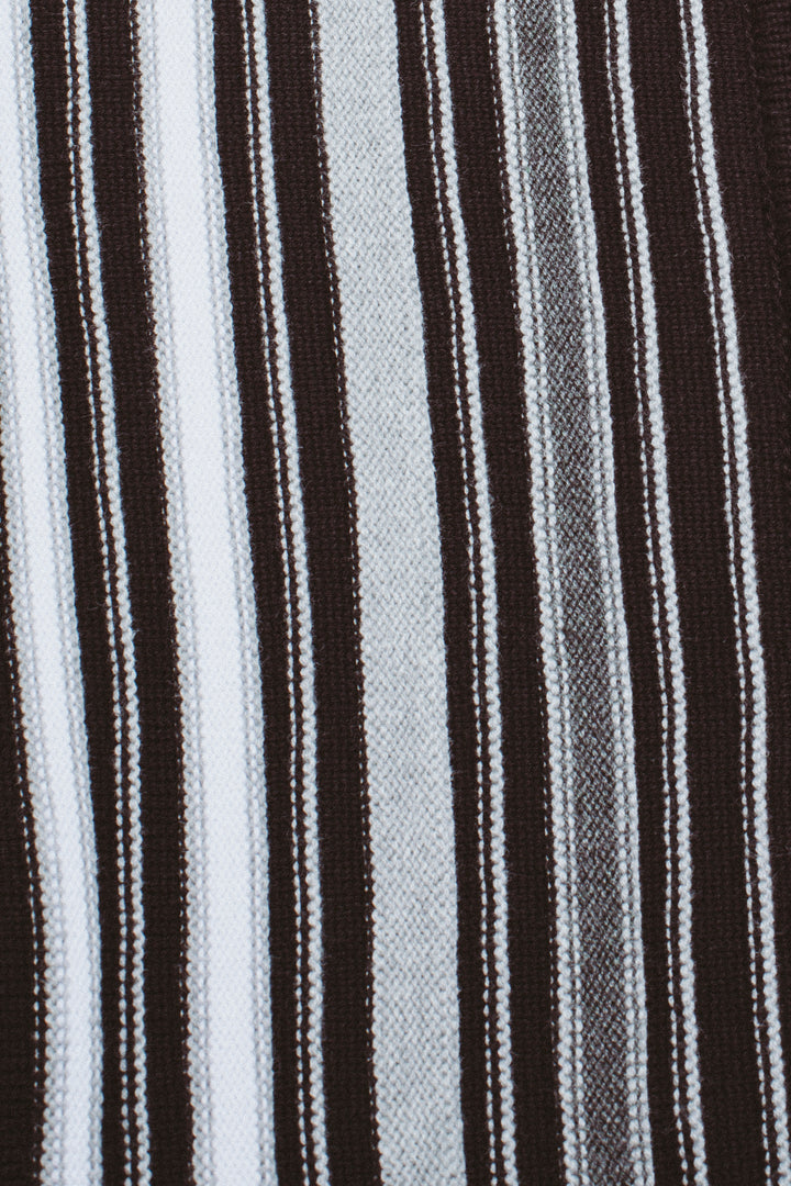Mono Multi Stripe Zip Cardigan
