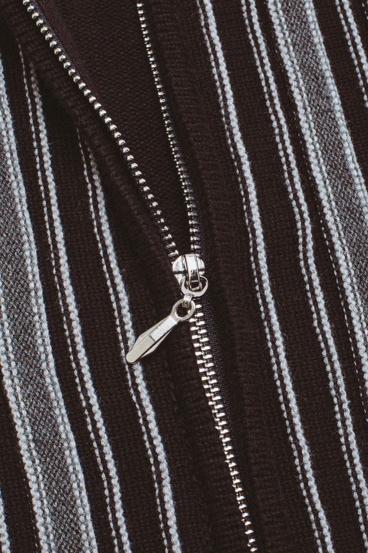 Mono Multi Stripe Zip Cardigan