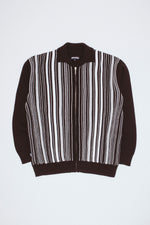 Mono Multi Stripe Zip Cardigan