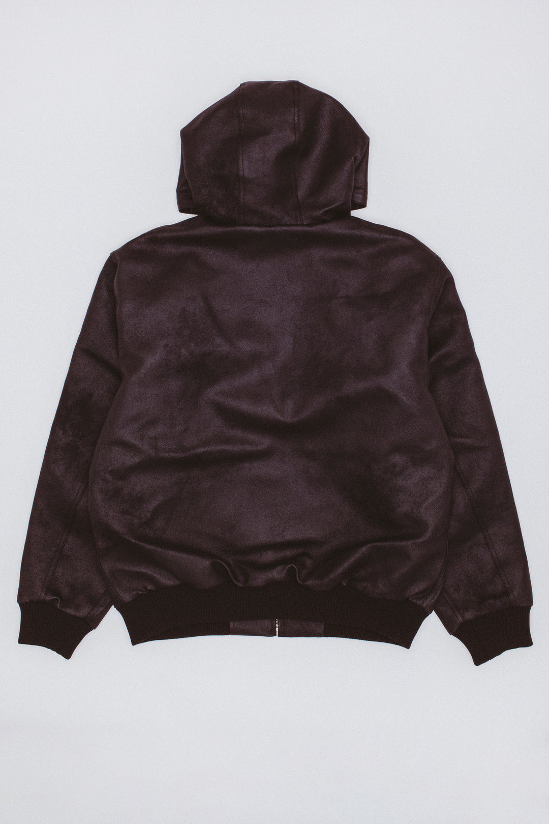 Faux Leather Hooded Jacket