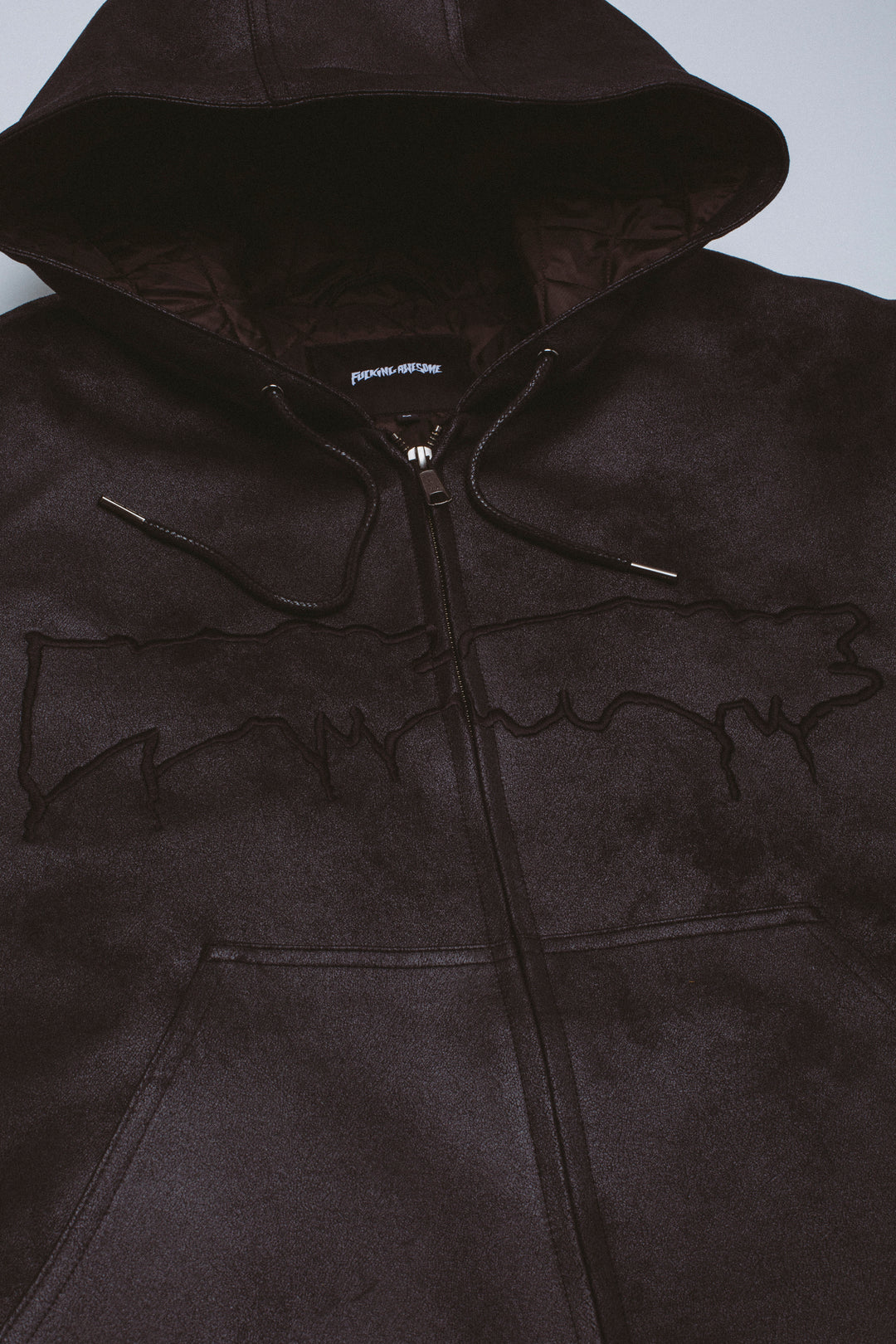 Faux Leather Hooded Jacket