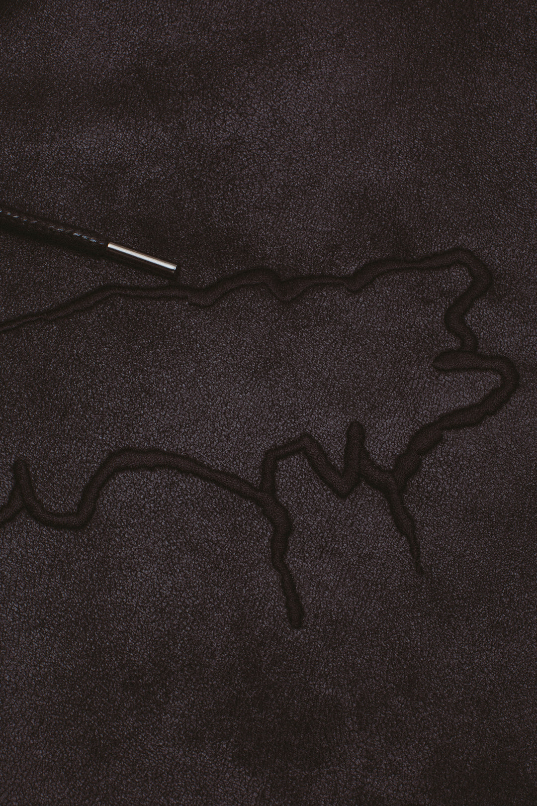 Faux Leather Hooded Jacket