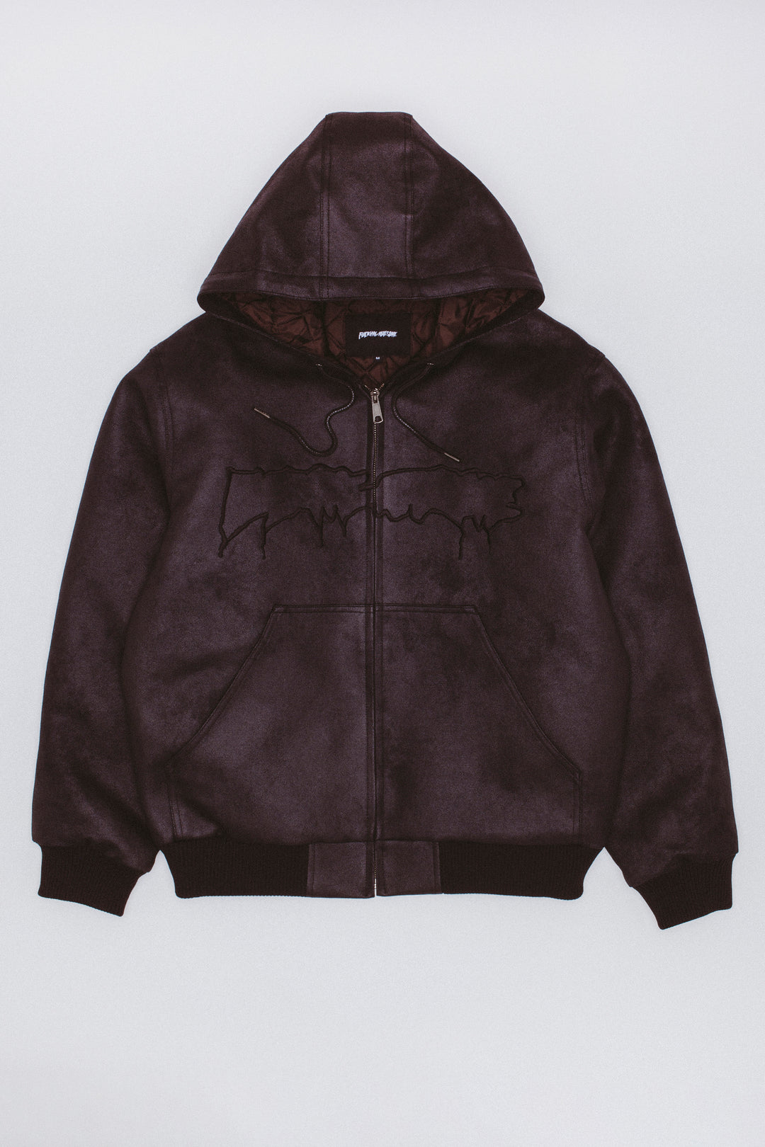 Faux Leather Hooded Jacket