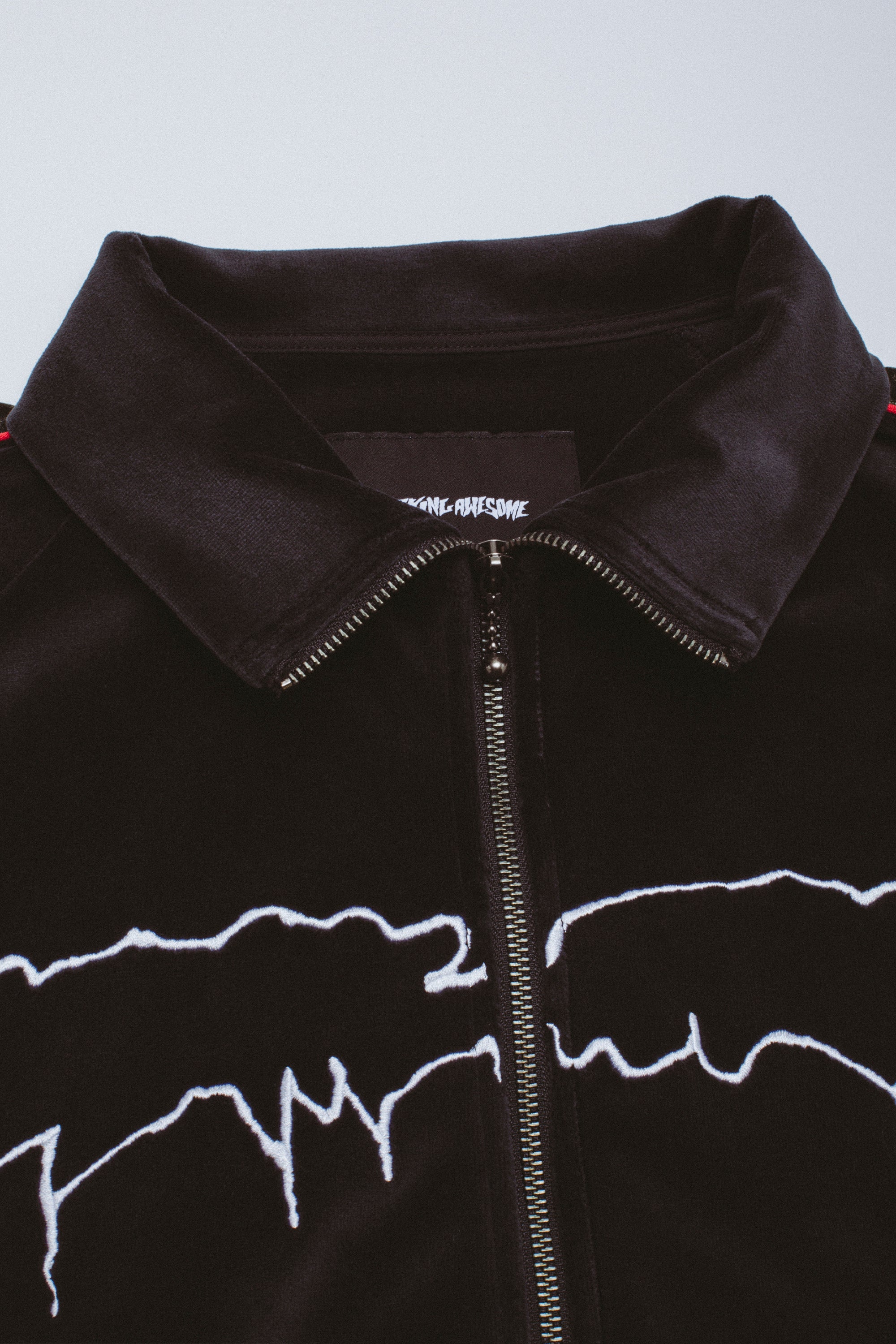 Velour Outline Logo Zip Jacket – Fucking Awesome