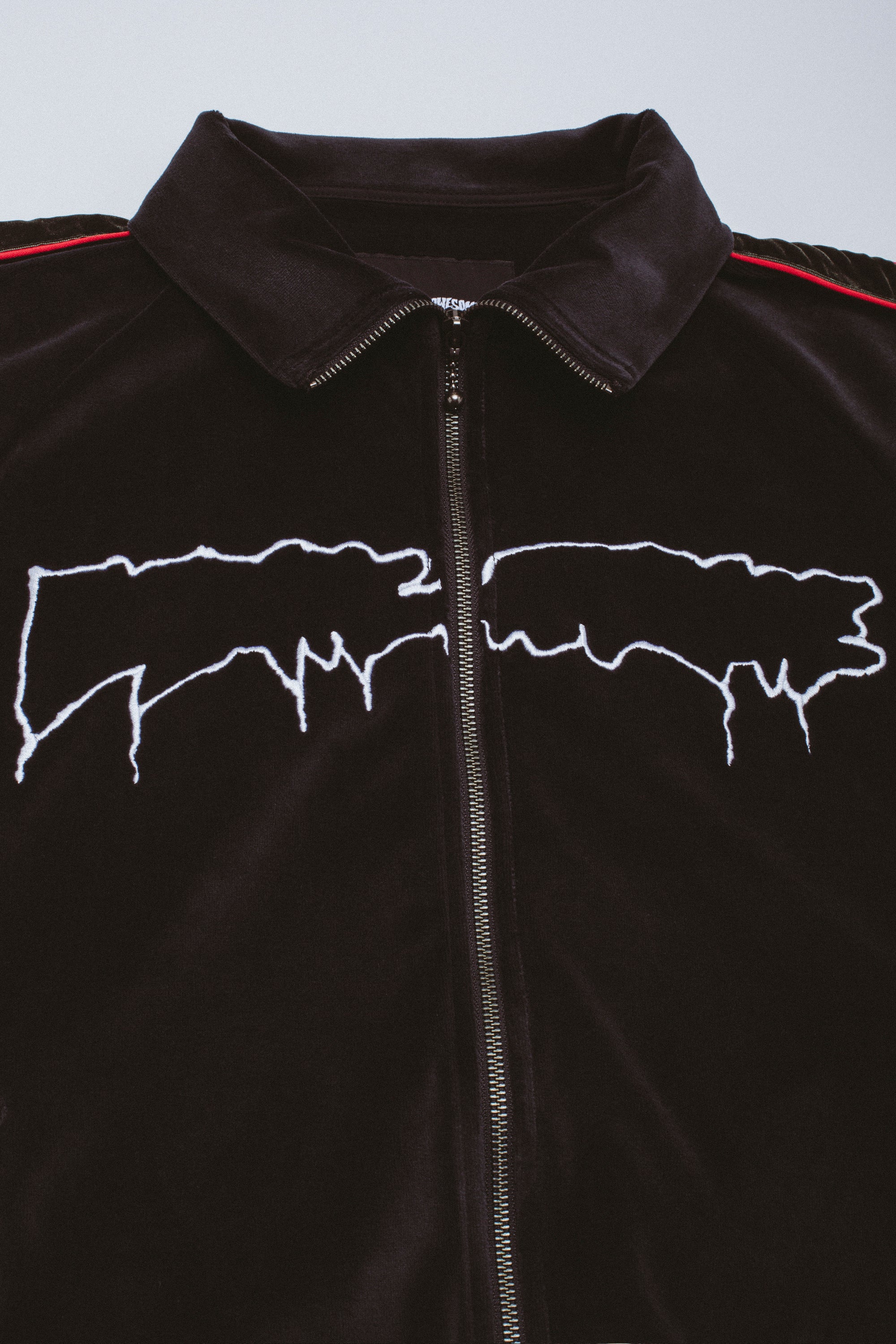 Velour Outline Logo Zip Jacket – Fucking Awesome