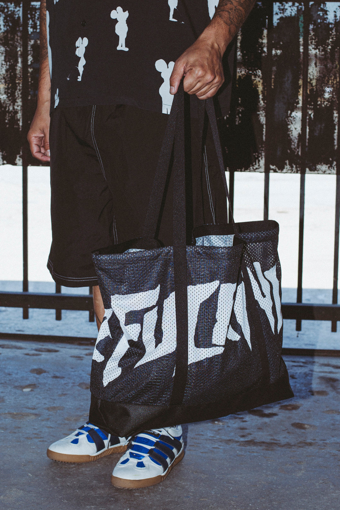 Stamp Logo Mesh Tote Bag