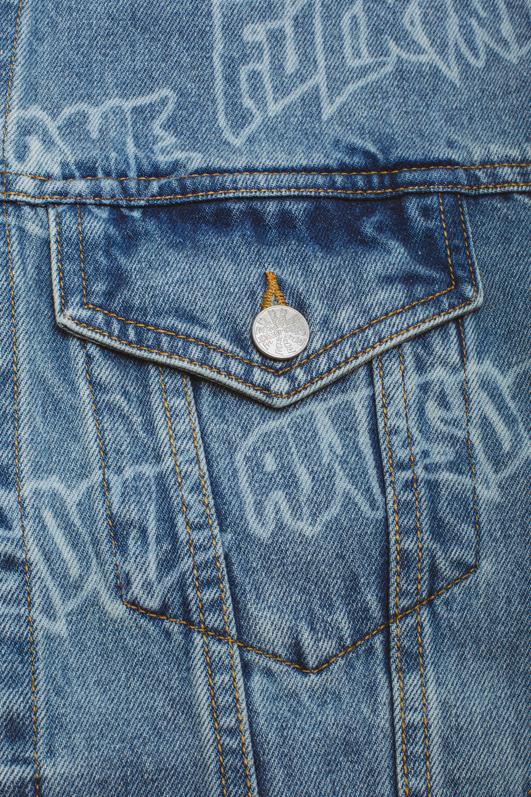 Lasered AOP Denim Jacket