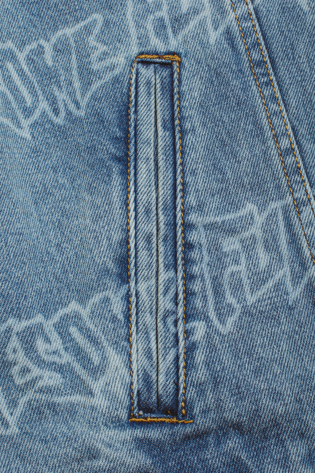 Lasered AOP Denim Jacket