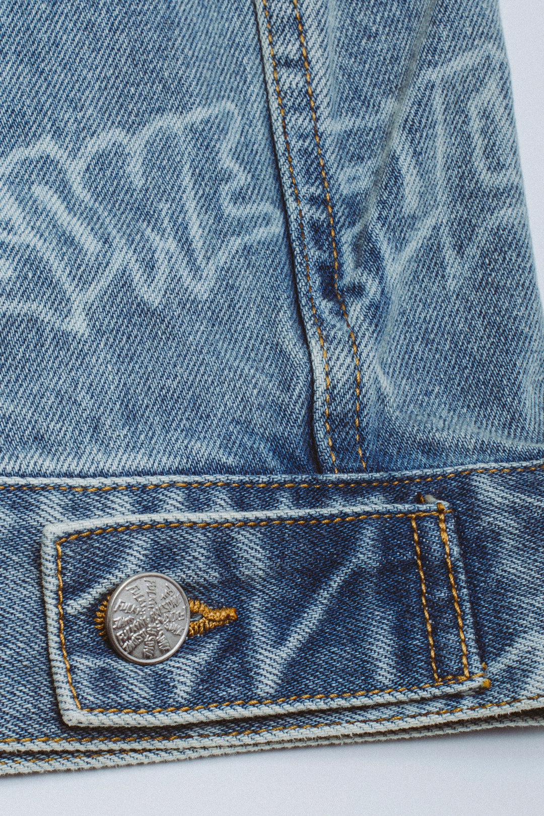 Lasered AOP Denim Jacket