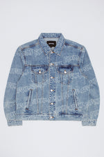 Lasered AOP Denim Jacket