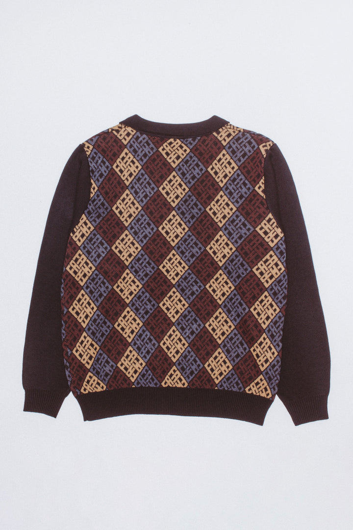 FA Monogram 1/4 Zip Knit