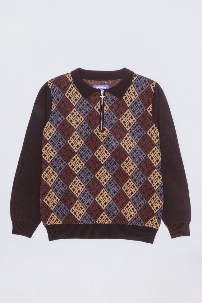 FA Monogram 1/4 Zip Knit