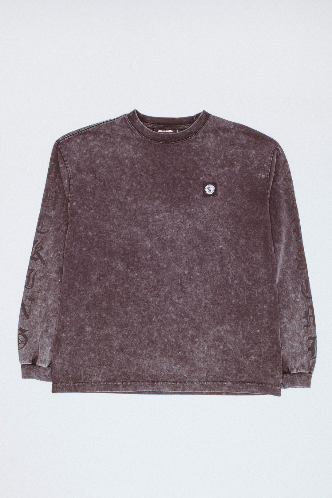 Gothic Letters Washed Long Sleeve Tee