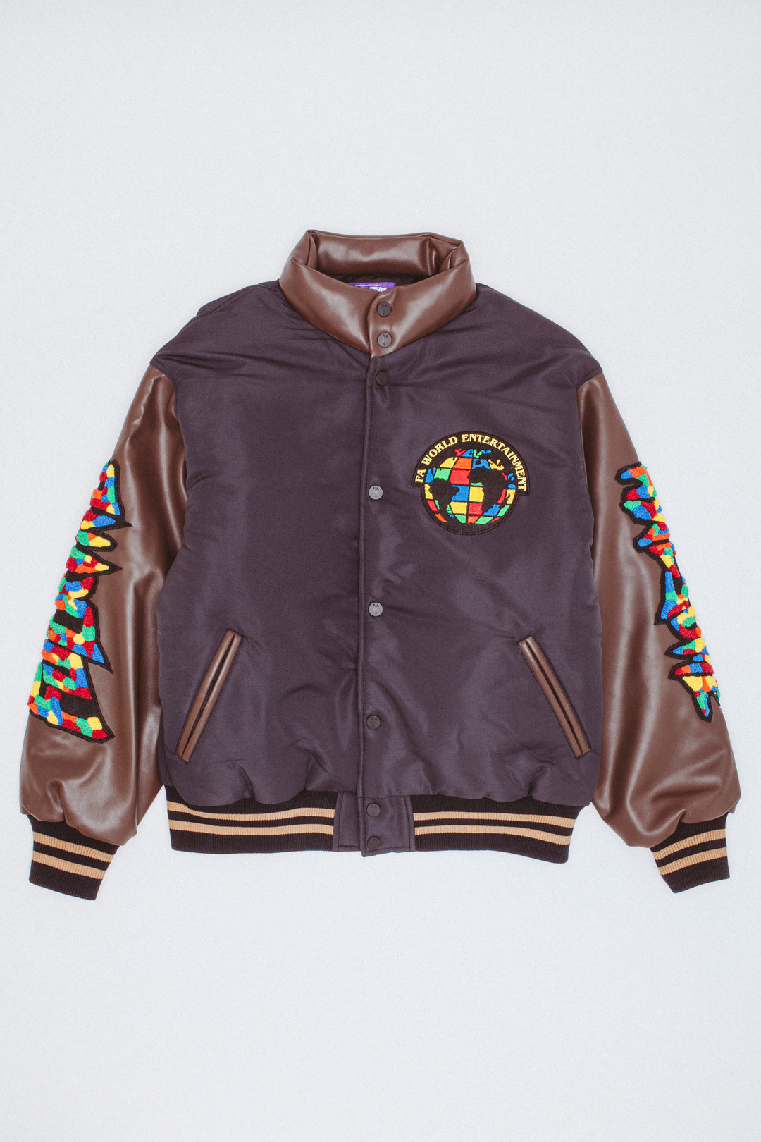 Gum Stamp Chenille Varsity Puffer