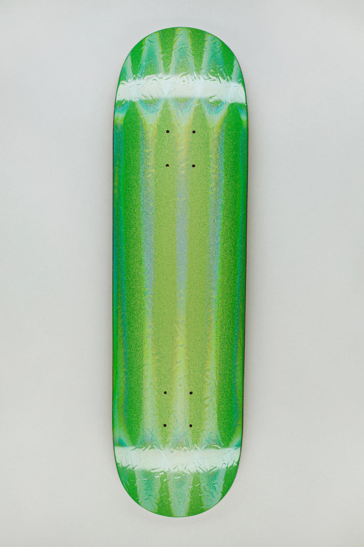 Neon Green Stamp Embossed