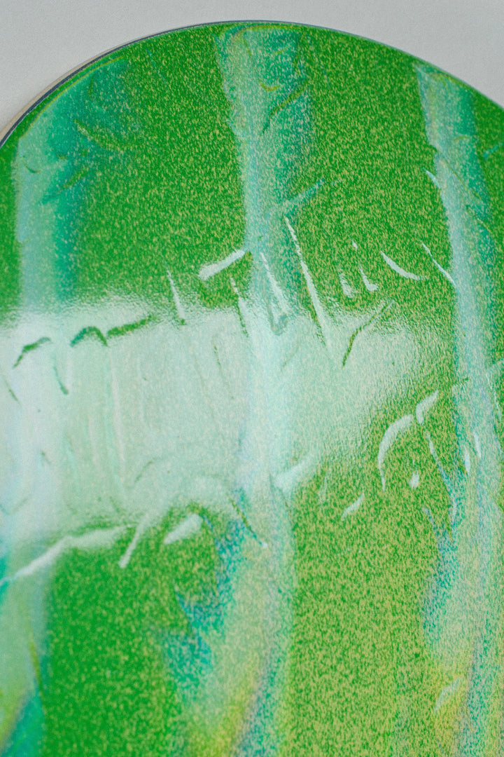 Neon Green Stamp Embossed