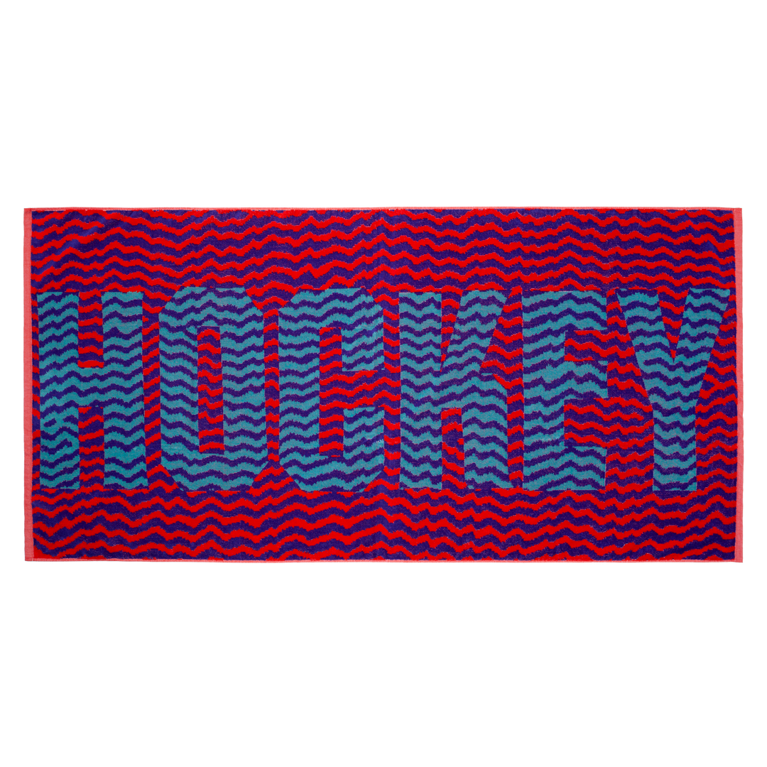 Hockey Zig Zag Beach Towel