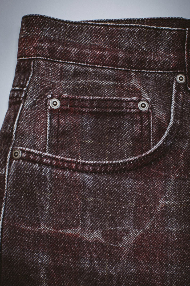 Miller Plaid Denim Short