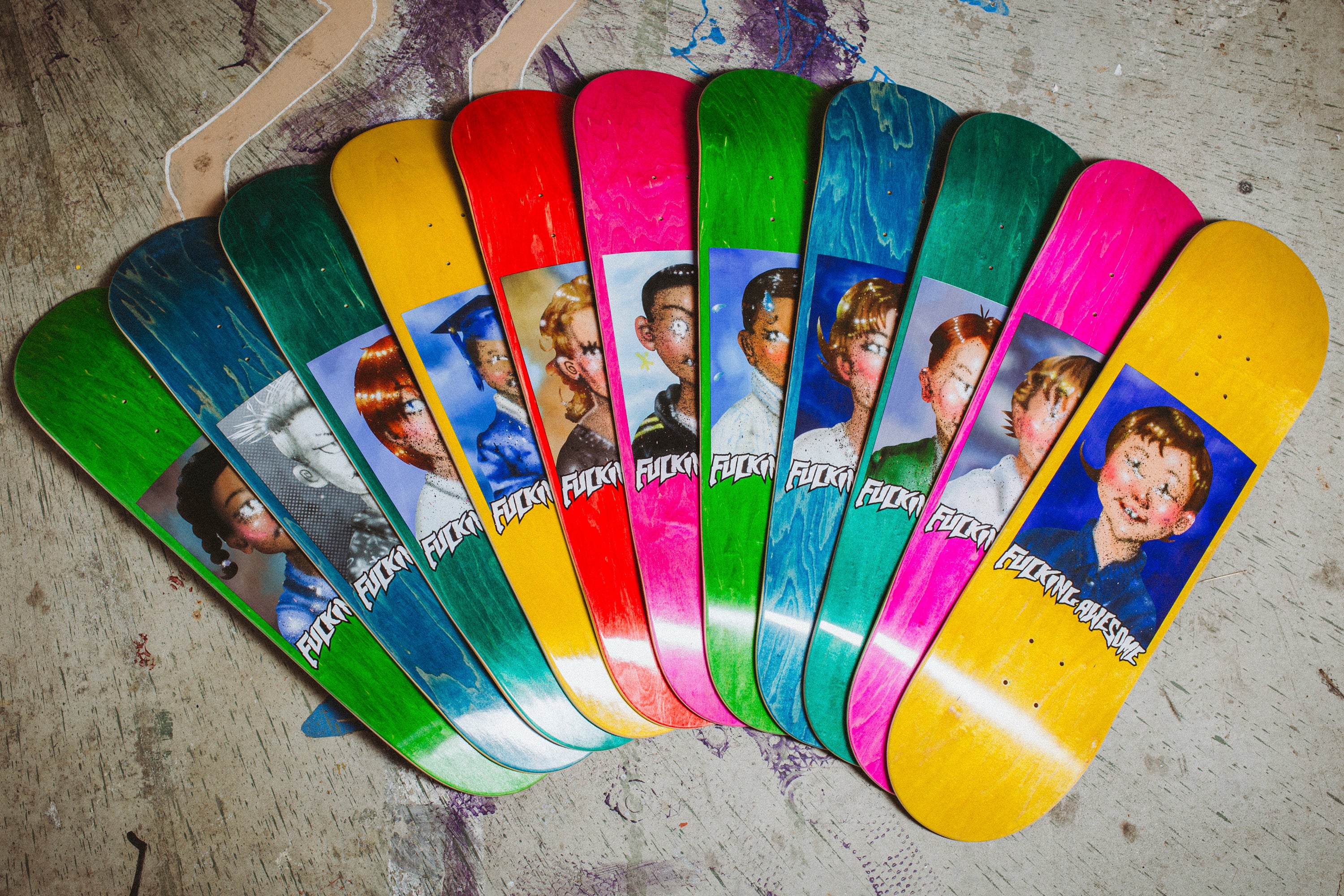 FUCKING AWESOME NAK FELT CLASS PHOTO DECK / 8.25 x 31.79
